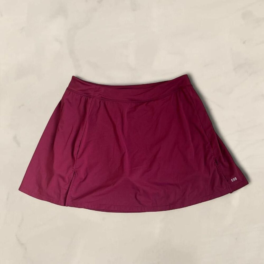 Splits 59 Venus Rigor High Rise Stretch Tech Skort burgendy size XL